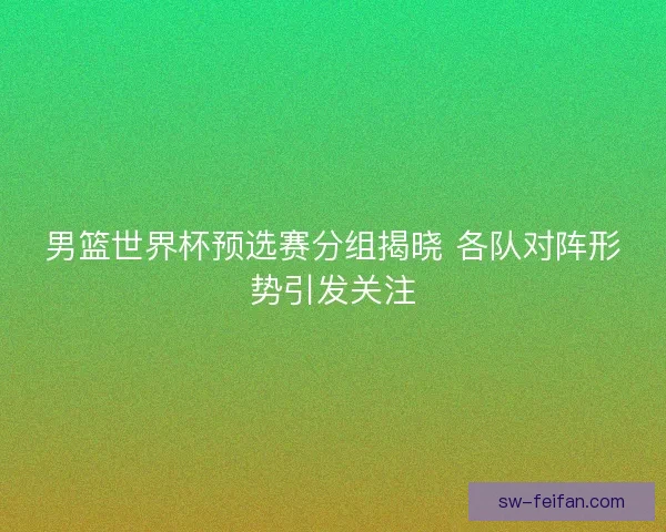 男篮世界杯预选赛分组揭晓 各队对阵形势引发关注