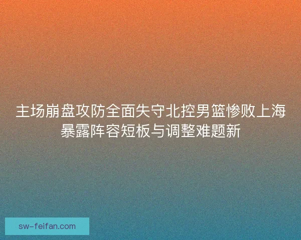 主场崩盘攻防全面失守北控男篮惨败上海暴露阵容短板与调整难题新